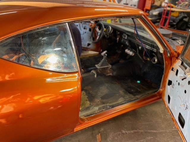 Chevrolet Chevelle Car Front Seat Restoration in Progress